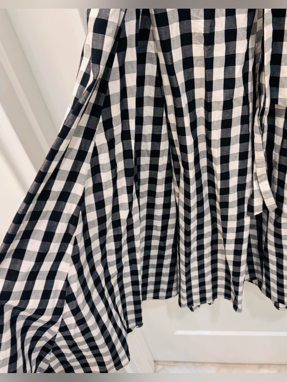 Who What Wear Black & White Gingham Tie-Waist Maxi Skirt. Size Small - Picture 3 of 5